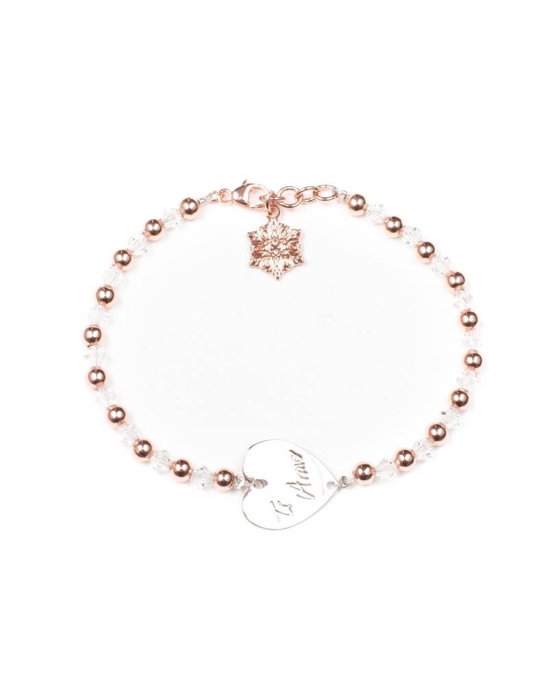 Bracciale donna bijoux ottone oro rosa